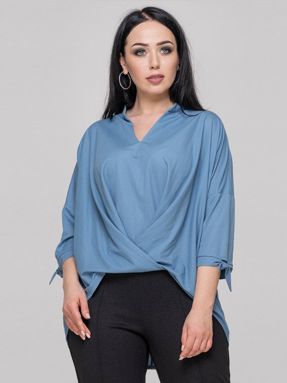 Блуза сіро-блакитного кольору, МОДЕЛЬ 2890.101