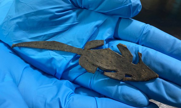 Среди кучи древнеримского кожаного хлама нашли вырезанную мышку