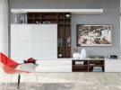 Інтер’єр вітальні 2020: стінку під телевізор вибирають залежно до стилю кімнати