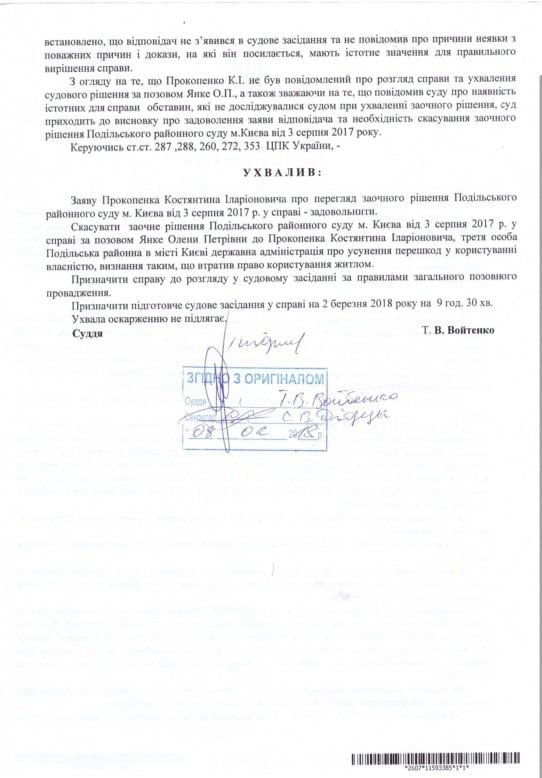 Киевлянина Константина Прокопенко выписали из квартиры в Подольском районе города по несуществующим решению суда