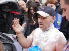 Юрий Ляшенко поджег себя на митинге против Арсена Авакова