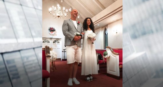 Зіркове подружжя Настя Каменських та Олексій Потапенко  вперше одружилися у Лас-Вегасі 3 роки тому