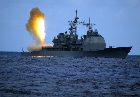 Пуск ракети з крейсера типу «Ticonderoga»