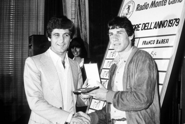 Разом із Франко Барезі після оголошення про закінчення кар'єри, 1979 рік. Фото FourFourTwo