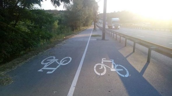 Кумедна розмітка велонапрямку