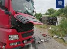 ДТП за участю автобуса, вантажівки MAN і легковика Volkswagen