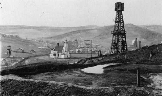 Нефтяные вышки и месторождения в Бориславе