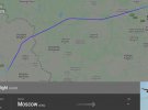 FlightRadar сообщил о приземлении спецбортом Воздушно-космических сил России. Фото: flightradar24.com