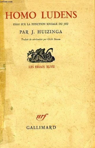 Обкладинка одного з перших видань книги Йогана Гейзінги «Homo Ludens, або Людина, що грається» 