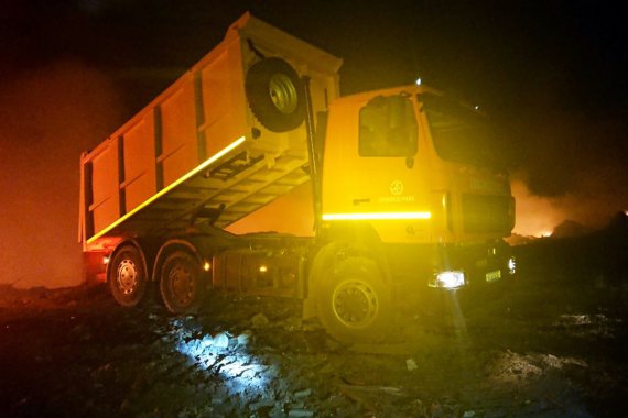 Пожежа спалахнула вночі