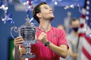 Австрійський тенісист Домінік Тім за перемогу у відкритому чемпіонаті США з тенісу заробив три мільйони доларів