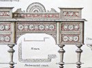 Показали ілюстрації старовинних українських меблів з альбома художника Амвросія Ждахи