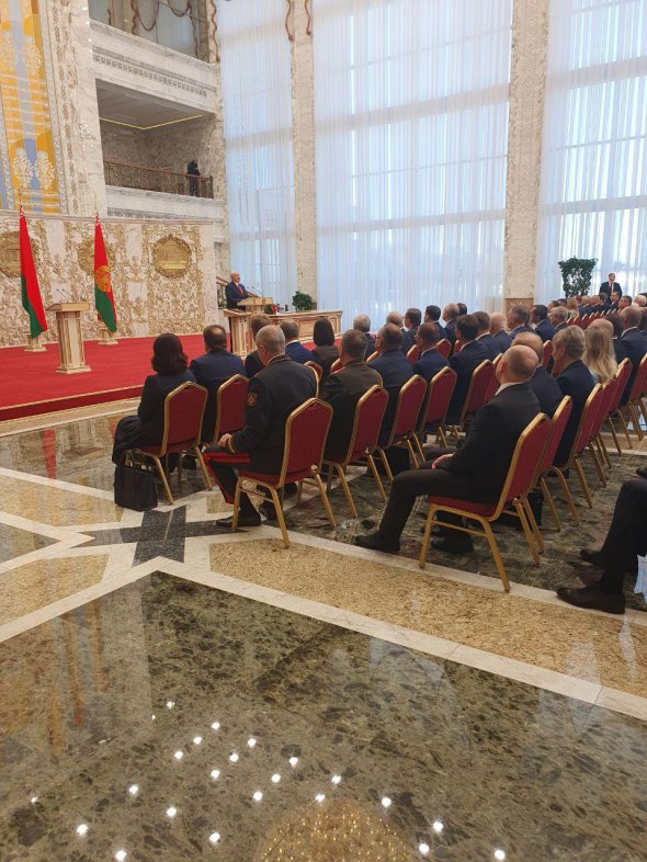 Перше фото з церемонії інавгурації Лукашенка в Палаці Незалежності