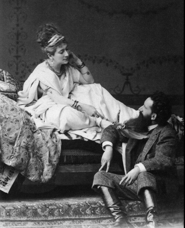 Шарлотта Вольтер и Ганс Маккарт. Фотография. 1875. Австрийская национальная библиотека