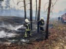 На території Луганської області продовжується гасіння пожеж, які виникли 30 вересня та 1 жовтня. Вогонь охопив понад 20 тис. га