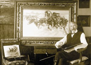 Художник-баталіст Микола Самокиш довгий час жив у Петербурзі, але щоліта приїжджав в Україну. Брав участь у розписах Полтавського губернського земства. Видав альбом ”Мотивы украинского орнамента”. Виконав цикл творів з української історії й козацьких воєн