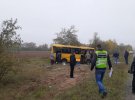 Водій не впорався з керуванням, унаслідок чого автобус перекинувся