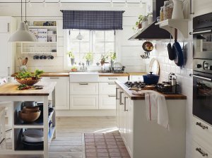 Робочу зону на невеликій кухні облаштовують у формі літери ”П” або під суміжними ­стінами. Для неї треба щонайменше метр стільниці