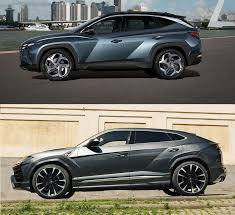 Lamborghini Urus и Hyundai Tucson 4 покоління