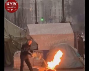 В Киеве митингующие чуть не взлетели на воздух