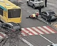 Столичный автобус сбил человека на пешеходном переходе