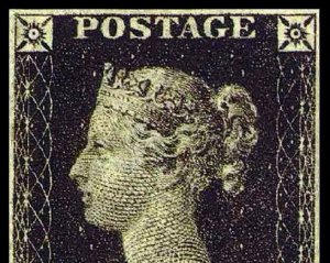 Появилась первая в мире почтовая марка