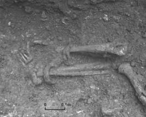 Строители нашли скелет раба