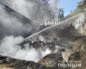 Тренинговый центр вспыхнул во время полицейских учений