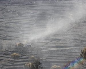 Показали відео лісової пожежі в Іспанії