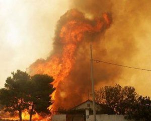 Греческий курортный полуостров накрыл крупный пожар