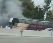 Під Києвом автобус з пасажирами охопив вогонь