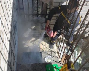 В Умани хасиды устроили пожар на балконе