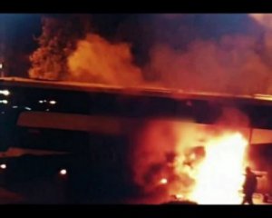 В Польше загорелся автобус с украинцами