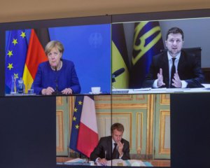 Зеленський, Меркель і Макрон зустрілись в онлайні