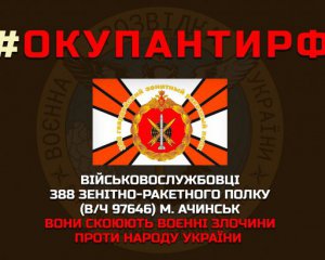 Розвідка опублікувала новий список російських артилеристів-злочинців