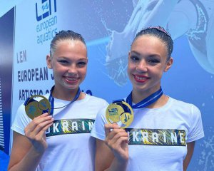 Украинские синхронистки завоевали три золотые медали на первенстве Европы