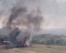 Пожар на военной базе оккупатов в Мелитополе: показали первое подтверждение