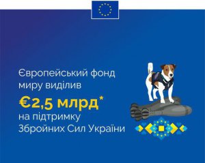 ЄС профінансував військову допомогу на суму €2,5 млрд на потреби ЗСУ