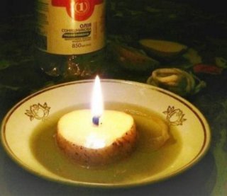 Свічка з картоплі горітиме весь день - як зробити