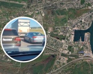 На выезде из Крыма образовалась пробка протяженностью в три километра: видео