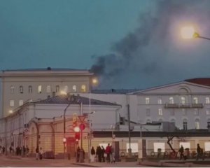 В Москве загорелось российское министерство обороны