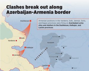 На кордоні Вірменії з Азербайджаном сталися сутички військових, є жертви