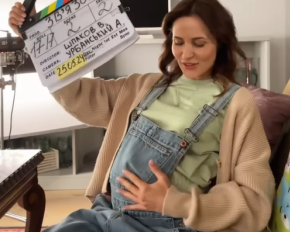 Наталка Денисенко з вагітним животом показала закулісся зйомок у серіалі