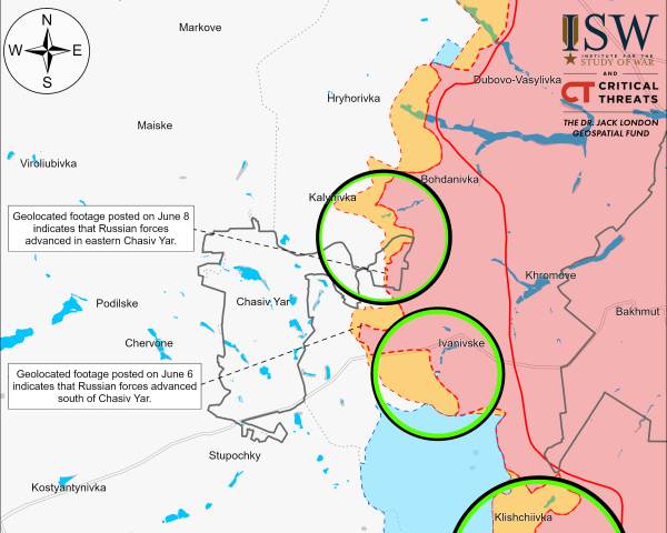 Захватчики продвигаются возле Часового Яра - ISW