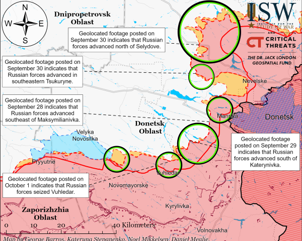 В ISW з'ясували, що дасть Росії захоплення Вугледару