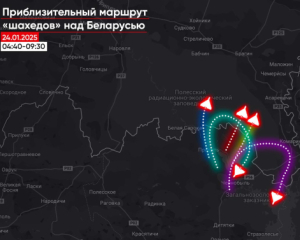 По меньшей мере пять российских дронов залетели в Беларусь - &quot;Гаюн&quot;