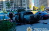 В Киеве взорвался автомобиль, окрашенный под военный