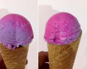 Повар создал мороженое, которое меняет цвет