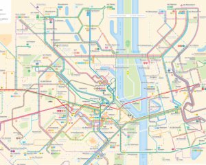 Створили повну карту маршрутів громадського транспорту столиці