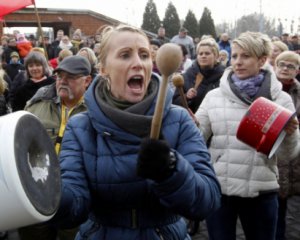 Польські радикали протестували проти приїзду українців на заробітки